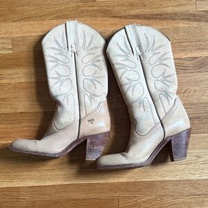Frye Beige Western Boots